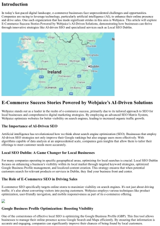E-Commerce Success Stories Powered by Webjuice’s AI-Driven Solutions