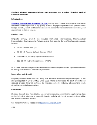 Zhejiang Kingvolt New Materials Co., Ltd