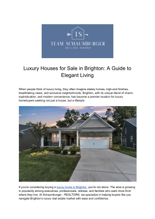 Luxury Houses for Sale in Brighton_ A Guide to Elegant Living