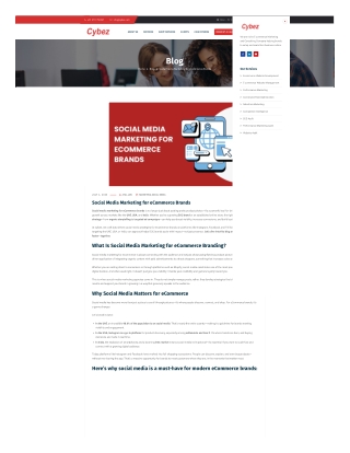 Social Media Marketing for eCommerce Brands