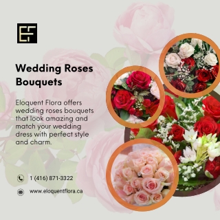 Wedding Rose Bouquets by Eloquent Flora