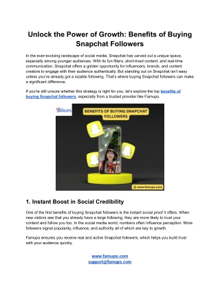 Top Benefits of Buying Snapchat Followers