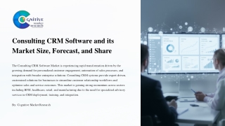 Consulting CRM Software and its Market Size Forecast and Share