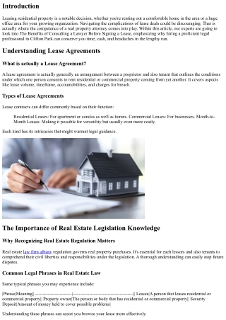 The Perks of Consulting an Attorney Prior To Signing a Lease