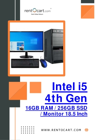 Intel i5 4th Gen  16GB RAM  256GB SSD  Monitor 18.5 Inch  Keyboard & Mouse Assembled Desktop PC,