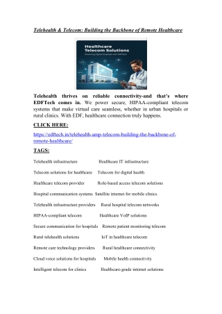 Telehealth