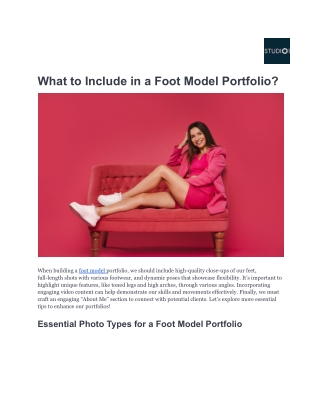 What to Include in a Foot Model Portfolio_