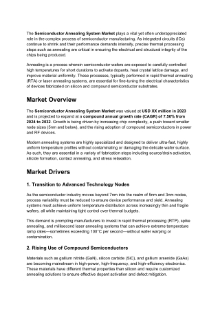Semiconductor Annealing System Market : Size, Trends, and Growth Analysis 2032