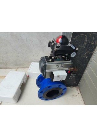 Van bướm điều khiển khí nén hai mặt bích - htvietnamvalve