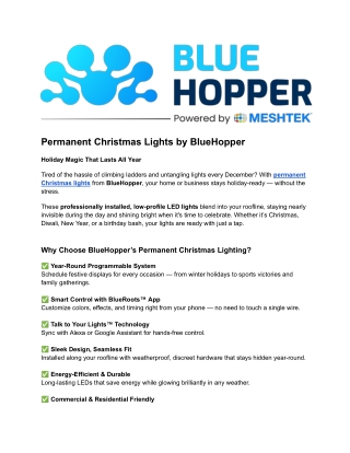 _Permanent Christmas Lights By BlueHopper