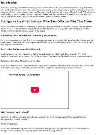 Spotlight on Local Irish Services: What They Offer and Why They Matter