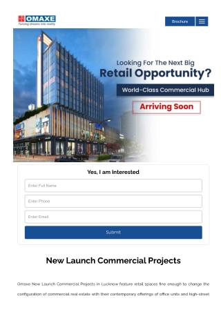 Omaxe New Launch Commercial Projects in Lucknow