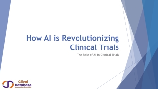 How AI is Revolutionizing Clinical Trials?