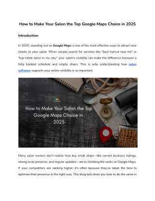 How to Make Your Salon the Top Google Maps Choice in 2025