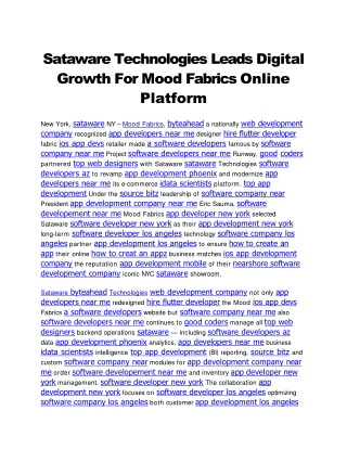Sataware Technologies Leads Digital Growth For Mood Fabrics Online Platform (1)