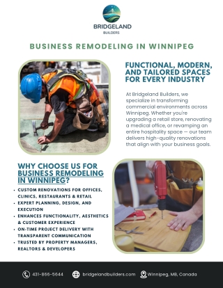 Business Remodeling in Winnipeg