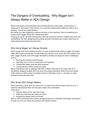 The Dangers of Overbuilding _ Why Bigger Isn’t Always Better in ADU Design