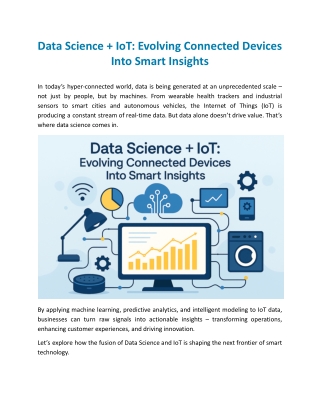 Data Science   IoT: Evolving Connected Devices Into Smart Insights