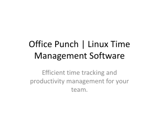 office punch linux time management software