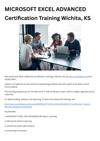 microsoft excel advanced certification training