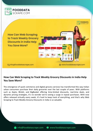 How Can Web Scraping to Track Weekly Grocery Discounts in India Help You Save More