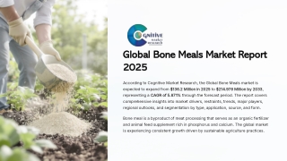 Bone Meals Market Report 2025