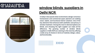 window blinds suppliers in delhi ncr