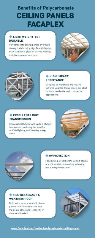 Durable & Stylish Polycarbonate Ceiling Panels for Modern Spaces - Facaplex