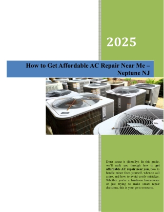 How to Get Affordable AC Repair Near Me