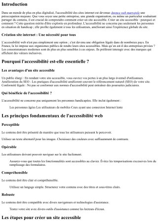 Créer un site accessible : pourquoi et comment ?