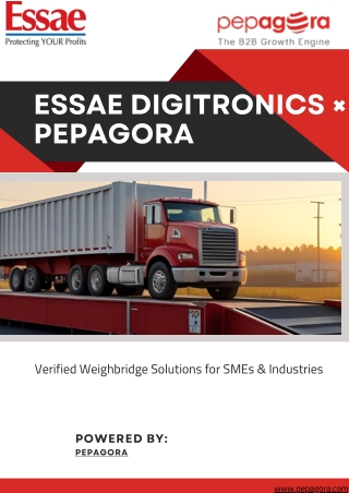 How Essae Digitronics on Pepagora Delivers Verified Weighbridge Solutions Buyers