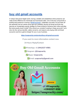 buy old gmail accounts