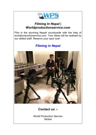 Filming In Nepal  Worldproductionservice.com