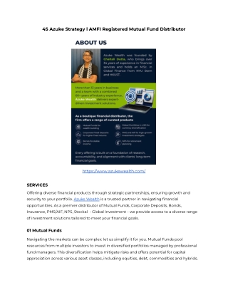 4S Azuke Strategy l AMFI Registered Mutual Fund Distributor