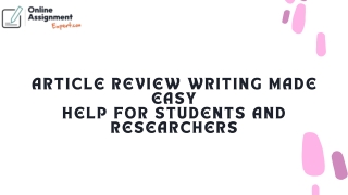 Crafting Insightful Article Reviews with Expert Support