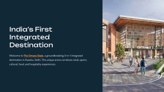 OMAXE State Dwarka - India's First Integrated Destination Dwarka Delhi