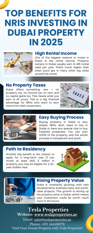 Top Benefits for NRIs Investing in Dubai Property in 2025