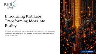 Introducing-KritiLabs-Transforming Ideas into Reality
