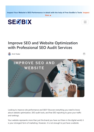 Improve SEO and Website Optimization with Professional SEO Audit Services