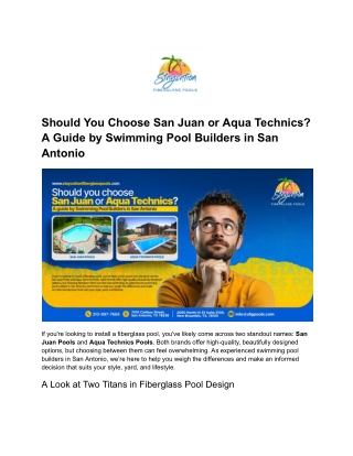 Should You Choose San Juan or Aqua Technics?