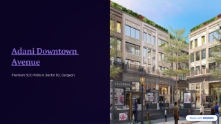 Invest in Success at Adani Downtown Avenue Gurgaon