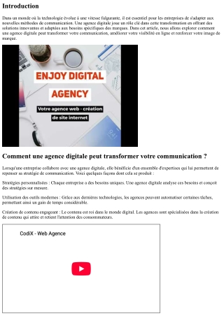 Comment une agence digitale peut transformer votre communication ?