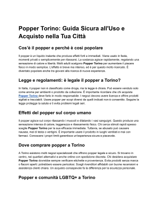 Popper Torino_ Guida Sicura all'Uso e Acquisto nella Tua Città