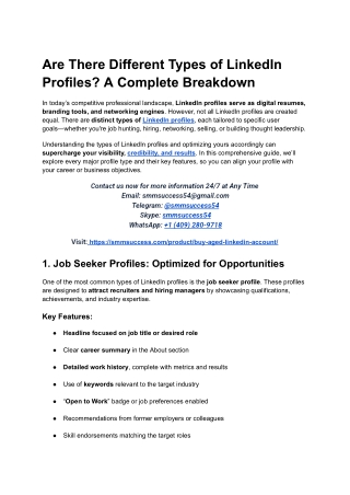 Are There Different Types of LinkedIn Profiles_ A Complete Breakdown