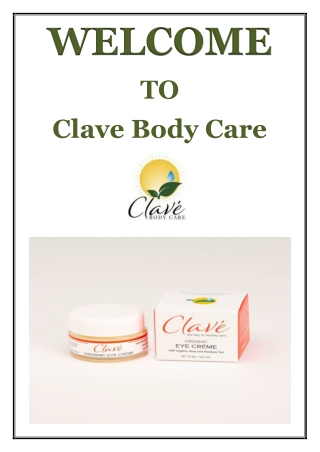 Buy Organic Eye Crème for Radiant Skin – Trusted by Clave Body Care Customers