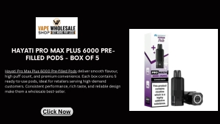 Hayati Pro Max Plus 6000 Pre-filled Pods - Box of 5