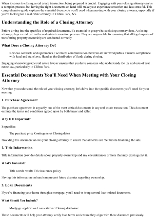 when it comes to closing a real estate