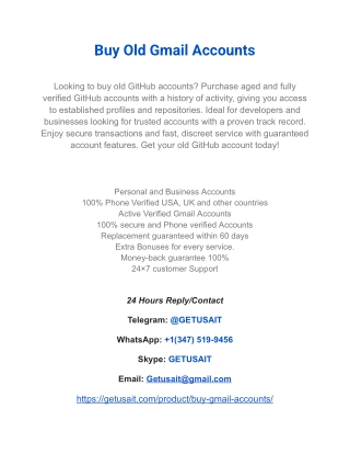 Secure Your Development Future: Buy Old gmail Accounts