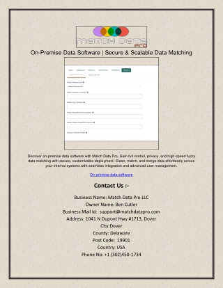 on premise data software secure scalable data