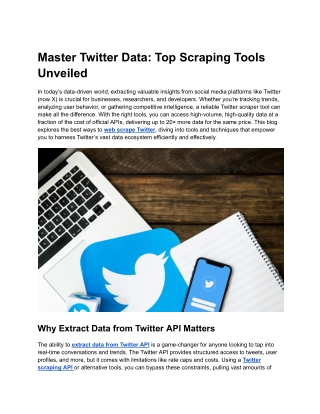 master twitter data top scraping tools unveiled